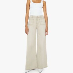 MOTHER Wide-Leg Jeans patch pocket undercover sneak caramel 25 Anthropologie